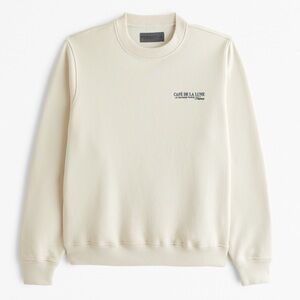 Abercrombie Café de La Lune Graphic Crew Sweatshirt M NWT